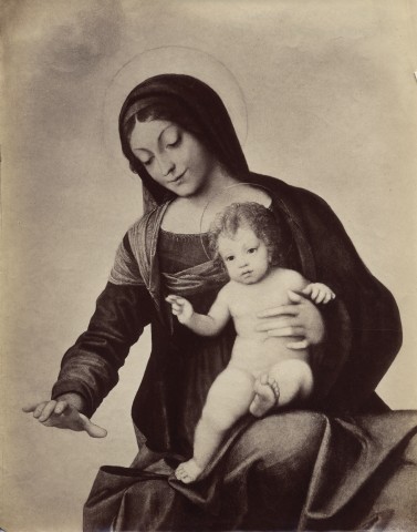 F. & O. Brockmann — Allegri Antonio - sec. XVI - Madonna con Bambino in trono — particolare